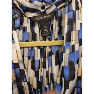 Summer Coastal Spring Vacation White House/Black Market dress Silk 10